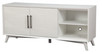 Stylish White Textured Mid Century Mod TV Console