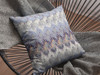 16 Blue Gray Hatch Zippered Suede Throw Pillow