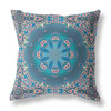 16 Blue Pink Jewel Indoor Outdoor Zippered Throw Pillow