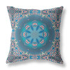 20 Blue Pink Jewel Indoor Outdoor Zippered Throw Pillow