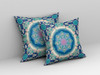 16 Blue Turquoise Jewel Indoor Outdoor Zippered Throw Pillow