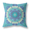 16 Green Blue Jewel Indoor Outdoor Zippered Throw Pillow