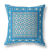 26 Blue Pink Block Indoor Outdoor Zippered Throw Pillow