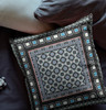 26 Black Blue Block Indoor Outdoor Zippered Throw Pillow