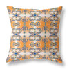 18 Orange Blue Patterned Indoor Outdoor Zippered Throw Pillow