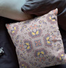 26" Pale Purple Floral Indoor Outdoor Zip Throw Pillow