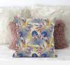 20 Blue Cream Tropical Suede Throw Pillow