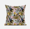 20 Gold Pink Tropical Suede Throw Pillow