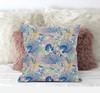 20 Blue Pink Tropical Suede Throw Pillow