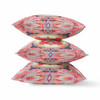 26 Peach Red Geo Tribal Indoor Outdoor Throw Pillow