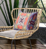 20 Purple Orange Geo Tribal Indoor Outdoor Throw Pillow