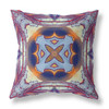 16 Indigo Yellow Geo Tribal Indoor Outdoor Throw Pillow