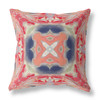 20 Red Cream Geo Tribal Indoor Outdoor Throw Pillow