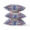 16 Indigo Peach Geo Tribal Indoor Outdoor Throw Pillow