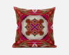 20 Fuchsia Red Geo Tribal Suede Throw Pillow