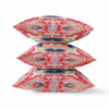 20 Red Cream Geo Tribal Suede Throw Pillow