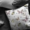 28" White Butterflies Indoor Outdoor Throw Pillow