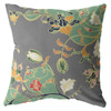 28" Green Gray Garden Indoor Outdoor Throw Pillow