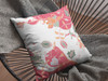 26" Red White Garden Indoor Outdoor Throw Pillow