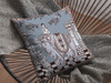 20 Blue Brown Ornate Elephant Indoor Outdoor Throw Pillow