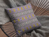 16 Purple Yellow Geofloral Indoor Outdoor Throw Pillow