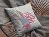 28 Pink White Peacock Indoor Outdoor Throw Pillow