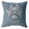 18 Slate Blue Hamsa Indoor Outdoor Throw Pillow