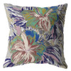 18 Lilac Green Hibiscus Indoor Outdoor Throw Pillow