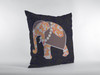 26 Orange Elephant Indoor Outdoor Throw Pillow