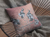 18 Dusty Pink Boho Bird Indoor Outdoor Throw Pillow