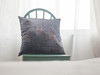 18 Gray Orange Boho Bird Indoor Outdoor Throw Pillow