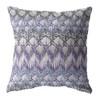 16 Purple Gray Hatch Indoor Outdoor Throw Pillow