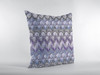 16 Purple Gray Hatch Indoor Outdoor Throw Pillow