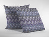 28 Purple Gray Hatch Indoor Outdoor Throw Pillow