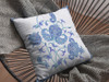 16 Blue White Wildflower Indoor Outdoor Throw Pillow