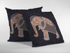 16 Orange Elephant Indoor Outdoor Zippered Throw Pillow