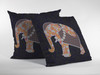 20 Orange Elephant Indoor Outdoor Zippered Throw Pillow