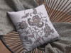 20 Gray White Wildflower Indoor Outdoor Zippered Throw Pillow