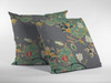 18" Green Gray Garden Decorative Suede Throw Pillow