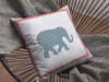 20 Blue Pink Elephant Boho Suede Throw Pillow