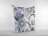 18 White Yellow Floral Suede Throw Pillow