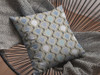 18 Gray Ogee Decorative Suede Throw Pillow