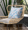 26 Blue Peach Boho Paisley Indoor Outdoor Throw Pillow