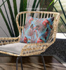 20 Coral Blue Tropical Indoor Outdoor Throw Pillow