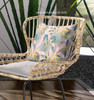 18 Blue Gold Tropical Indoor Outdoor Throw Pillow