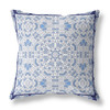 16 Blue Gray Geostar Indoor Outdoor Throw Pillow