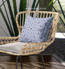 18 Navy White Geostar Indoor Outdoor Throw Pillow