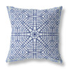 20 Navy White Geostar Indoor Outdoor Throw Pillow