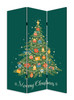 Festive Merry Christmas Three Panel Room Divider Screen