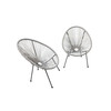 Set of Two Gray Mod Indoor Outdoor String Chairs